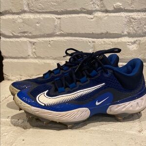 Nike metal cleats men size 8 Blue and White Shoes